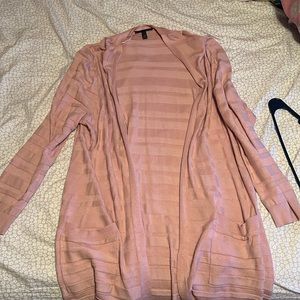 Lane Bryant cardigan. Long. Pink. Plus size